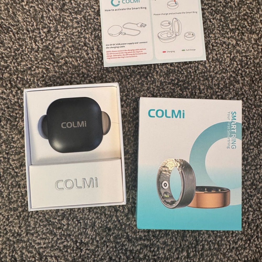 COLMi Smart Ring Fitness Tracker in Silver Size 8 NWTS - Picture 3 of 7